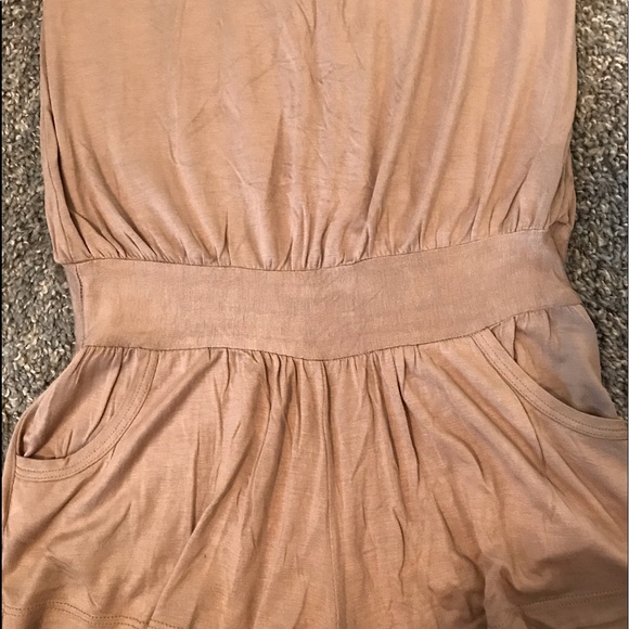 Mai Tai ♥️ Tan One Piece Strapless Romper - Picture 2 of 4